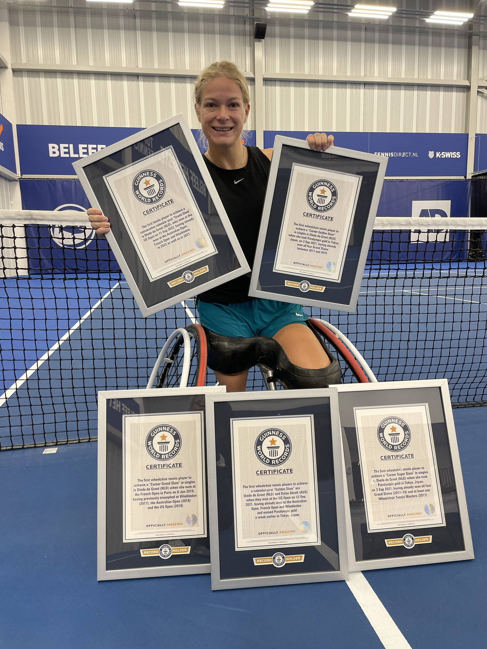 Diede holding GWR certificates
